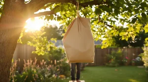Ce sac en papier kraft accroché dès aujourd&rsquo;hui à une branche aide à tenir les frelons asiatiques loin de votre jardin tout l&rsquo;été